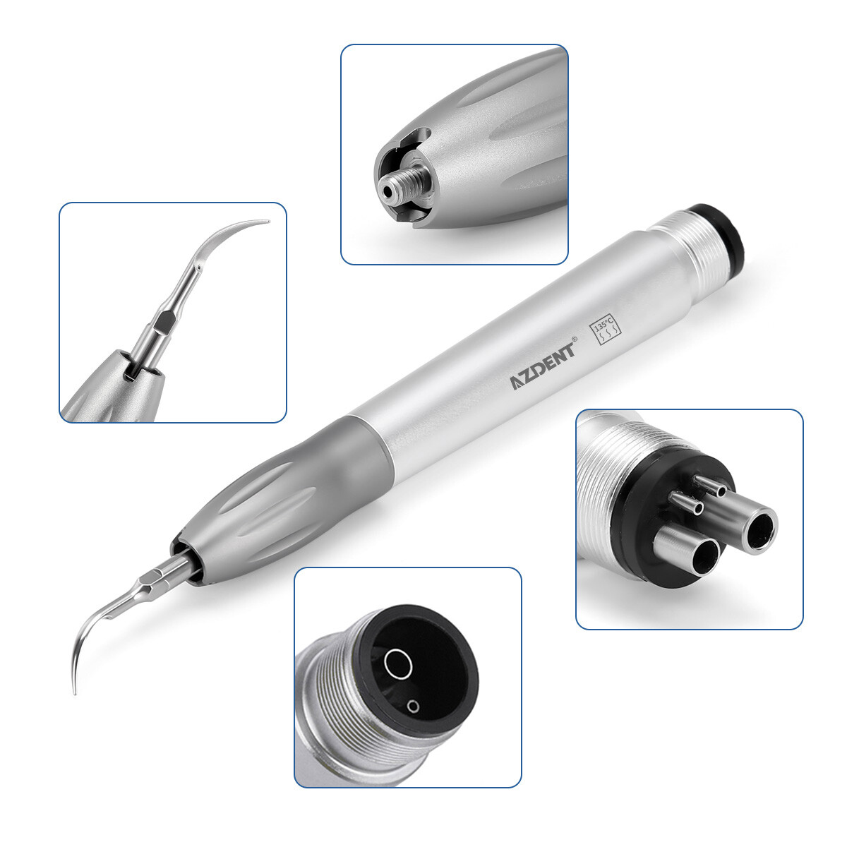 NSK Style Dental Ultrasonic Air Perio Scaler Handpiece 2 & 4-Holes 3 Tips