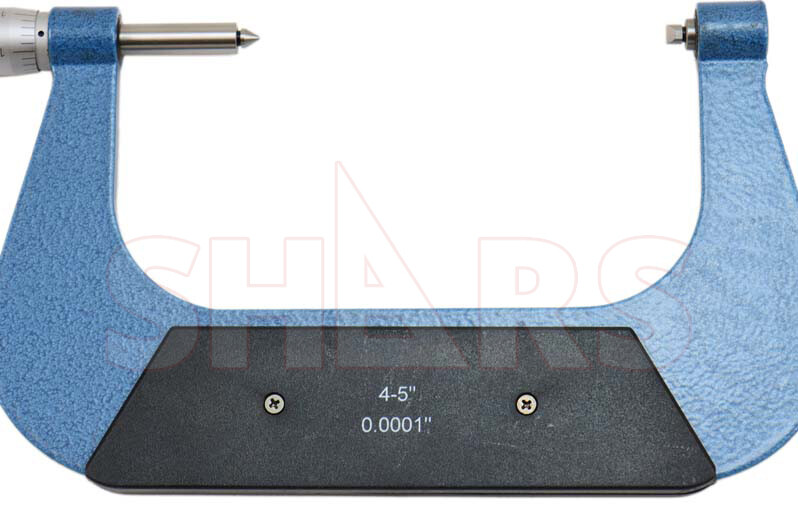 SHARS 4-5" SCREW THREAD CARBIDE MICROMETER MULTI ANVILS .0002 NEW P}