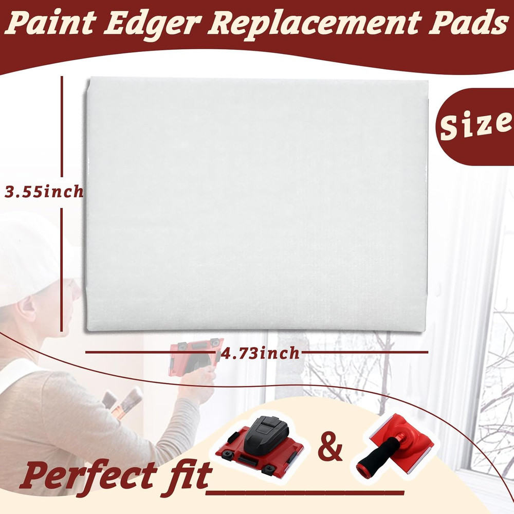 6 Pack of Paint Edger Replacement Pads - Pad Refills for Edger - Replacement Pad