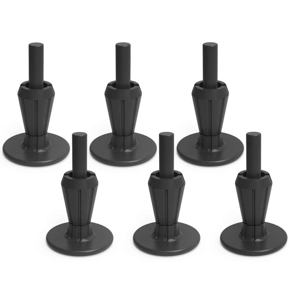 6 Pcs Steel Stem Plastic Bed Frame Feet,Sturdy Bed Frame Legs for Replace Whe...