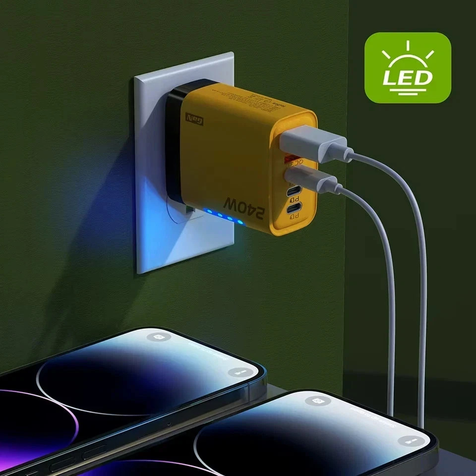 240W Fast Charging USB Type C US Wall Charger For Samsung iPhone Android Phone