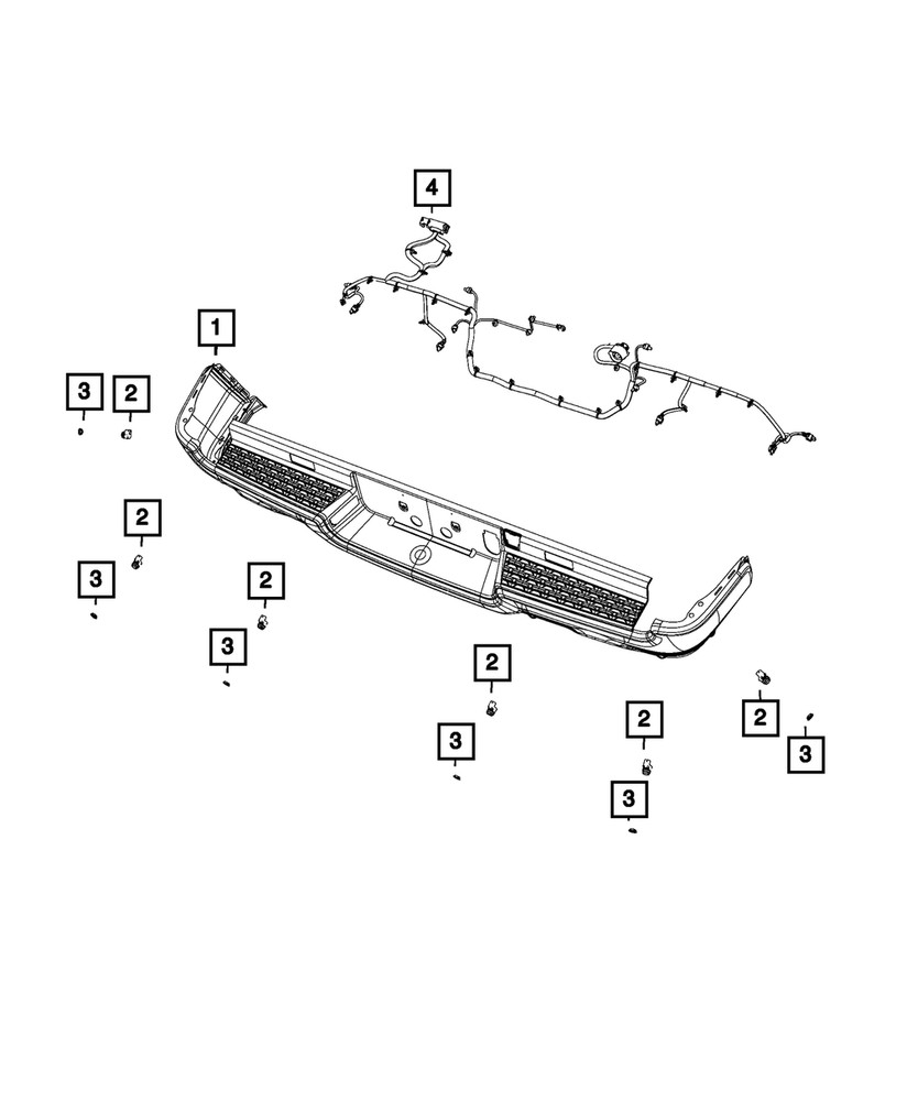 Genuine Mopar Rear Fascia Wiring 68488370AB