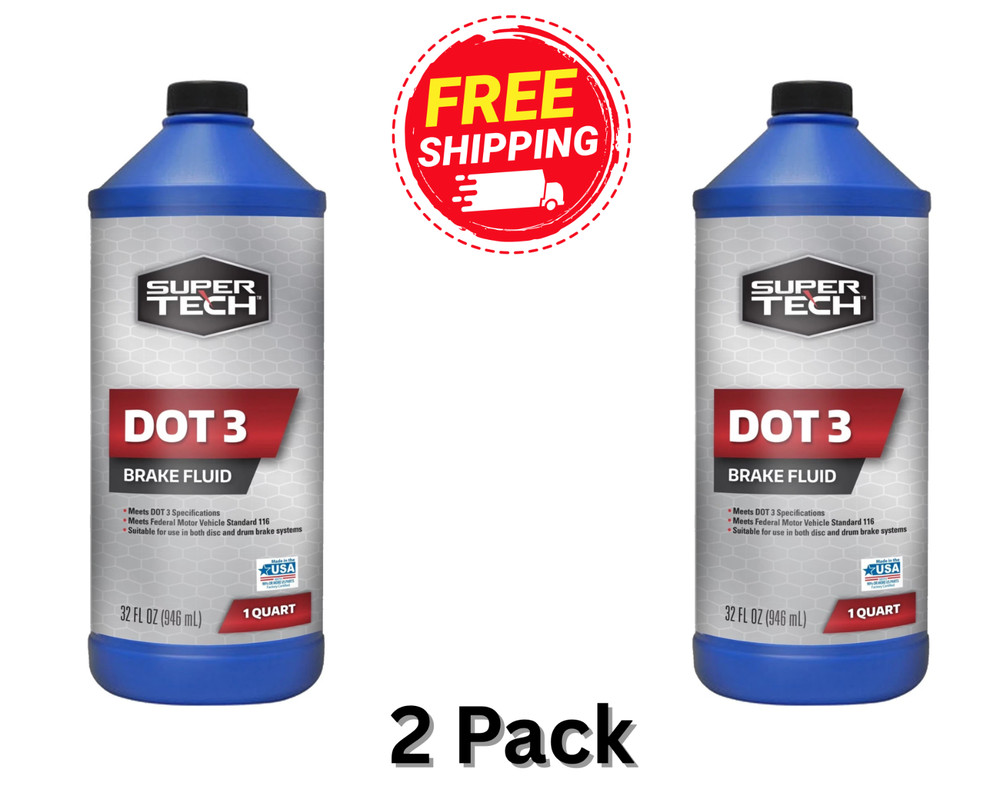 Super Tech DOT 3 Brake Fluid, 32 oz
