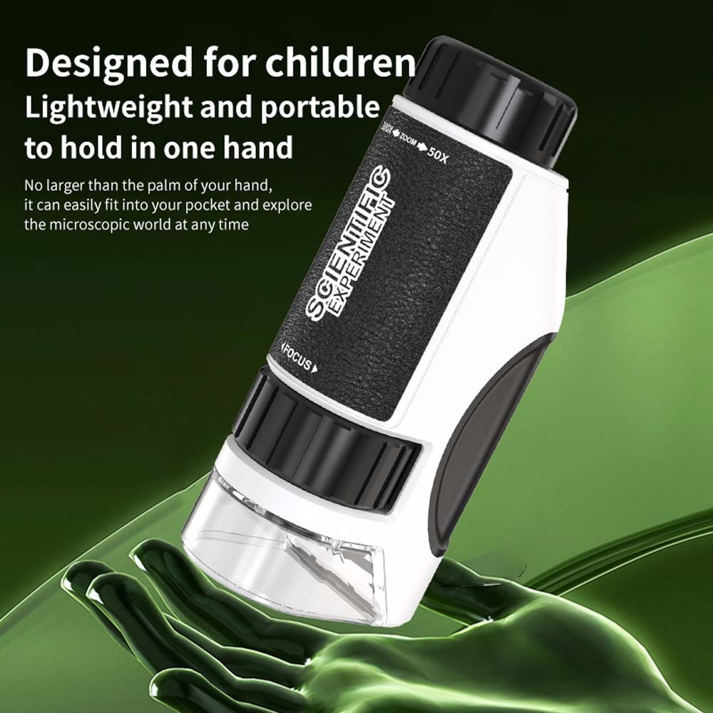 Children's Mini 50X-300X Microscope Small Scientist Handheld Portable Microscope