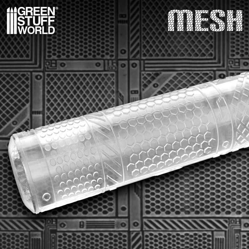 Rolling Pin - MESH Texture Terrain Roller for Wargames and miniature bases