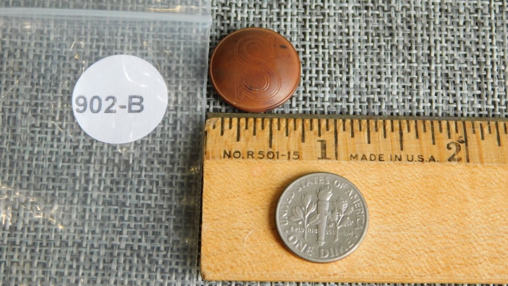 Antique Vtg Button w/ Manogram S Aprx: 3/4" #902-B