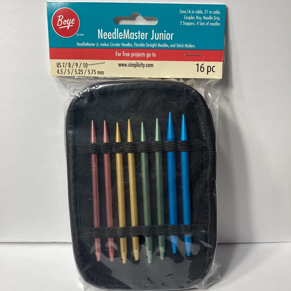 5) Boye Needle Master Junior Circular Knitting Needle Kit for Beginners 16pc