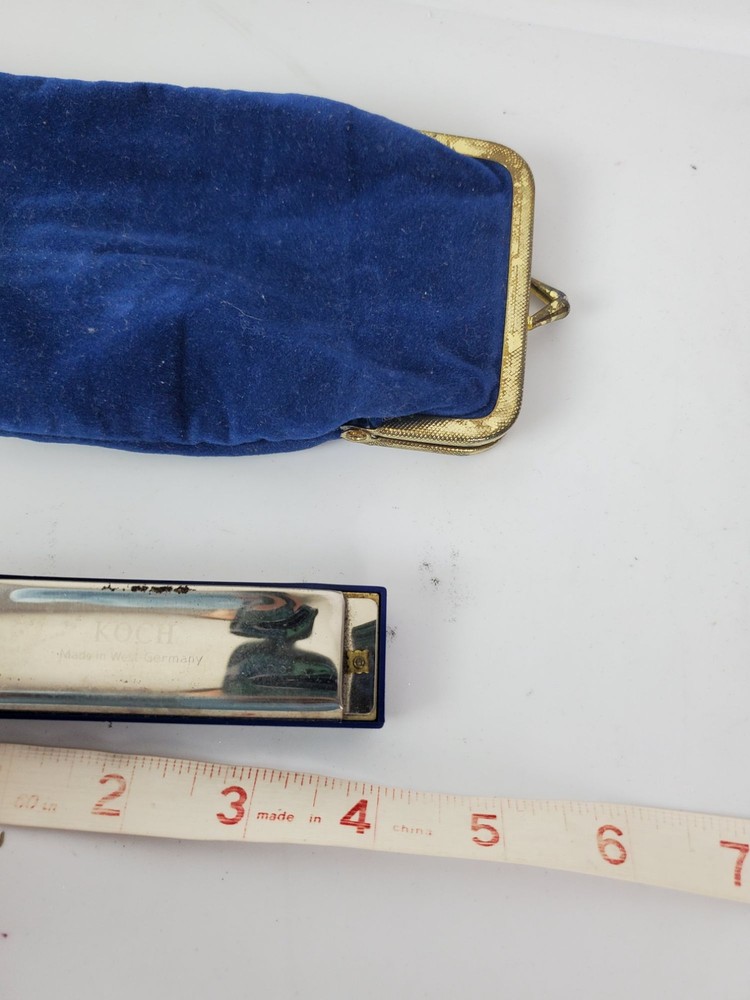Vintage Hot Metal Harmonica with Bag GUC