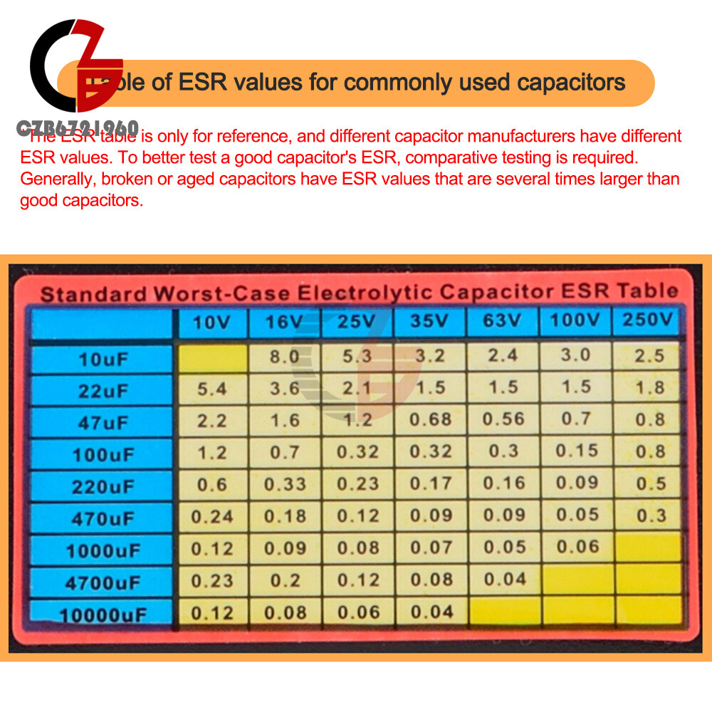 MESR-100 ESR Capacitance Ohm Meter Capacitance Internal Resistance Circuit Test