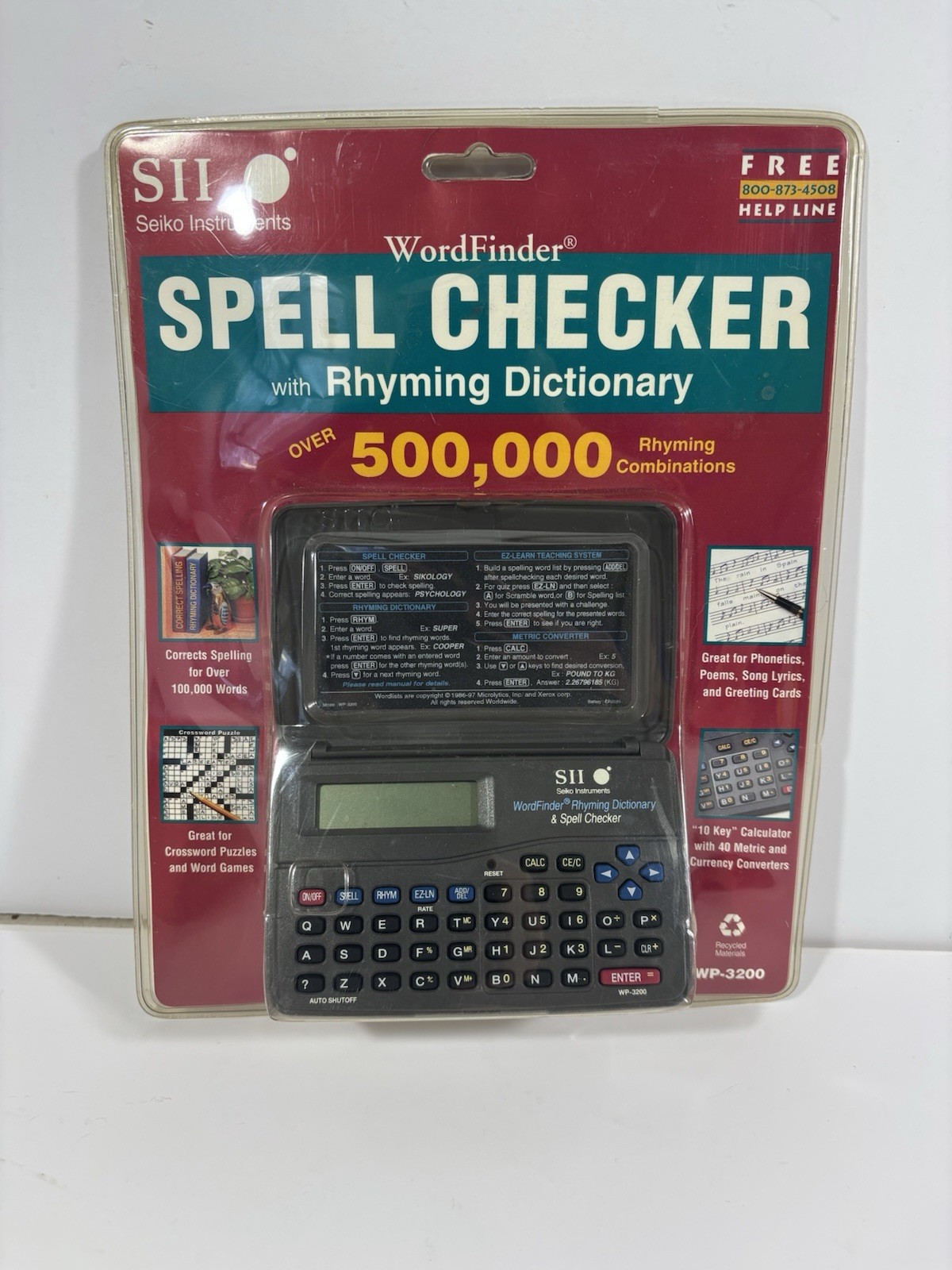 VTG Seiko SII WordFinder WP-3200 Spell Checker & Rhyming Dictionary NEW Sealed