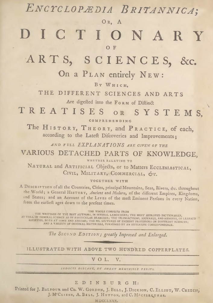 1777-1784 Encyclopedia Britannica Complete 10 Volume 2nd Edition E35