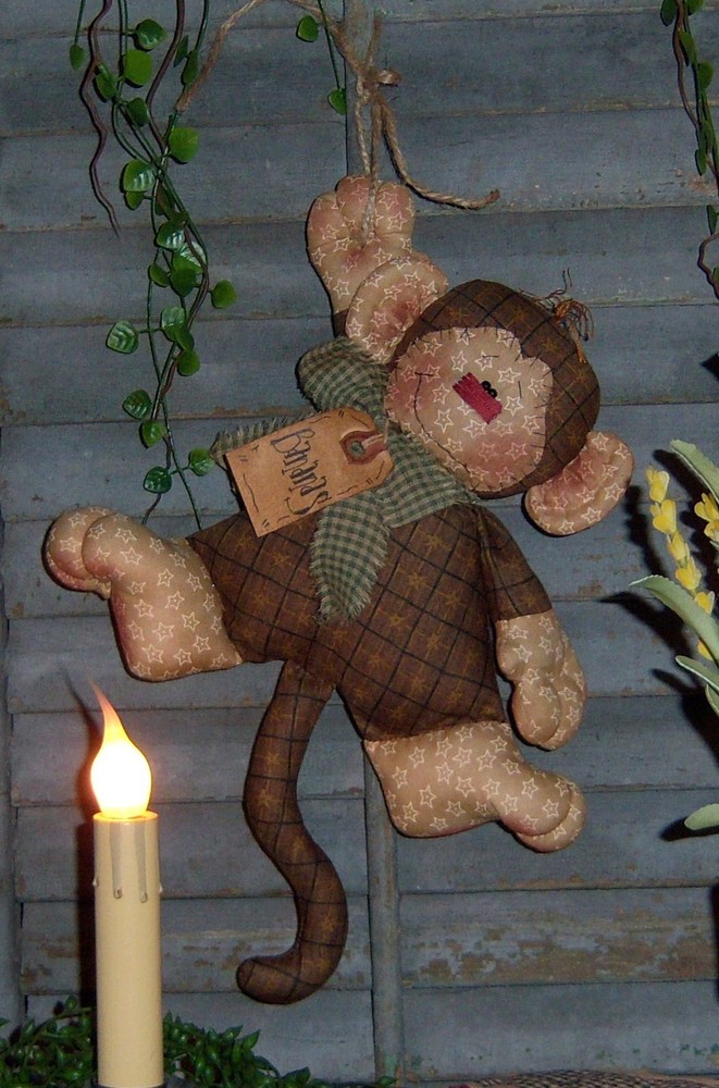 Primitive Patti's Ratties Primitive Monkey Doll Paper Pattern #303