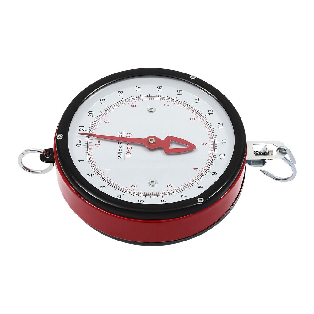 22 lbs Double-Sided Dial Hanging Scale with Durable Tray and Hook