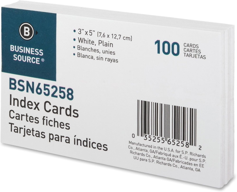 Plain Index Cards 3
