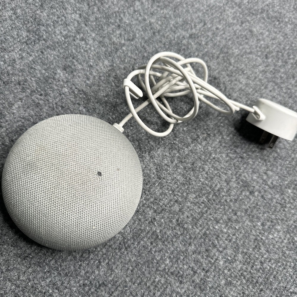 Google Nest Mini Audio Smart Speaker LT Grey, Google Assistant & No Slide Bottom