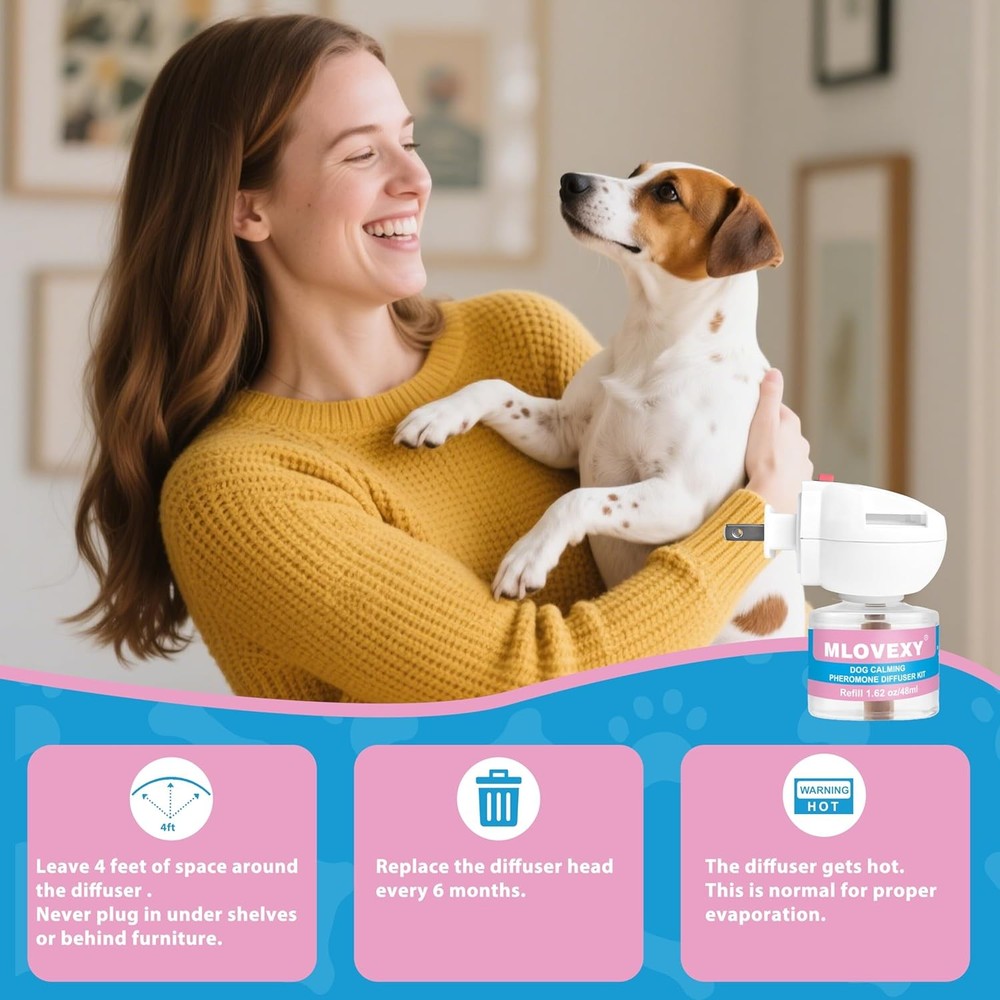 Dog Calming Diffuser for Dog Anxiety Relief, Dog Pheromones Calming Diffuser, Ph