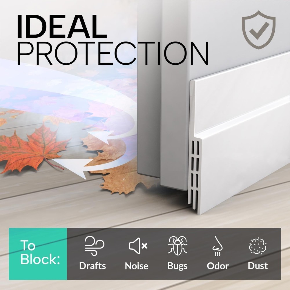39" Silicone Door Draft Stopper - Quick Install & Energy Saving Solution