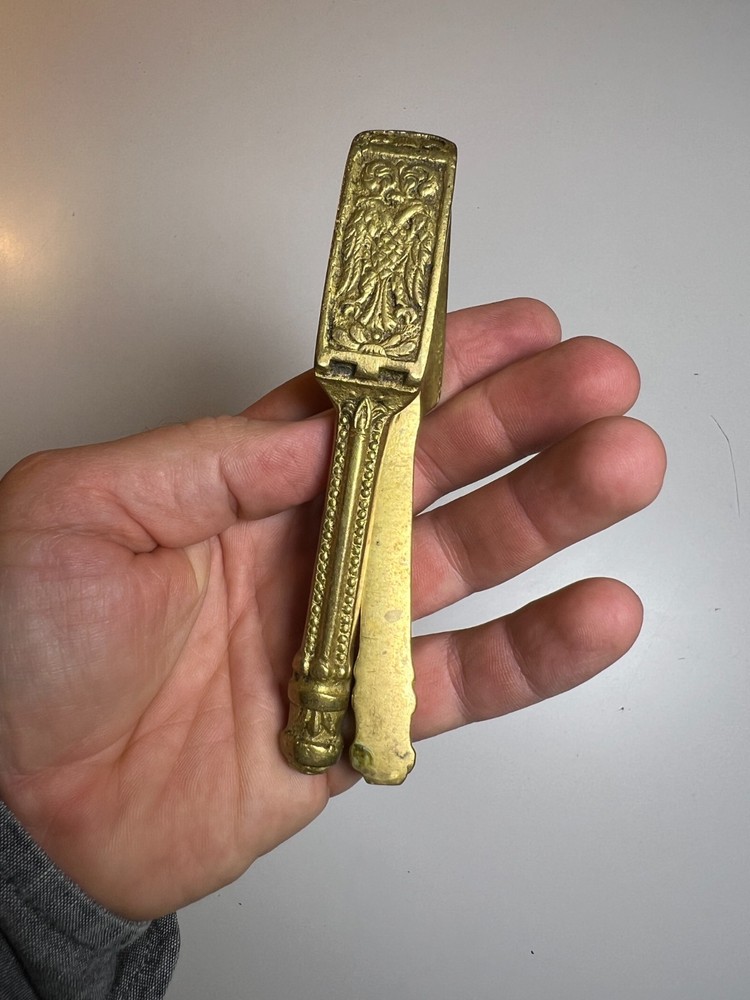 Antique Brass Nutcracker Austro-Hungarian Double-Headed Eagle Ornate Nut Cracker