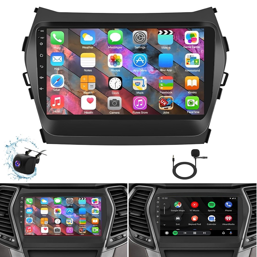 Android 13 Double Din Car Stereo 9 Touch Screen Wireless Carplay Android Auto