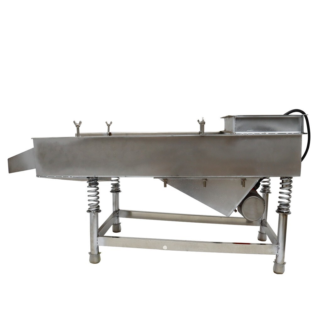 Stainless Steel Linear Vibrating Screen Single Layer 5mm Sifter Sieve Shaker