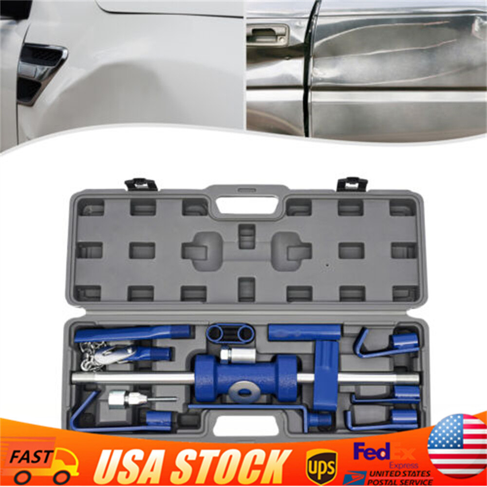 Automotive Hammer Puller Frame Slide Hammer Dent Pulling Tool Kit Long Shaft