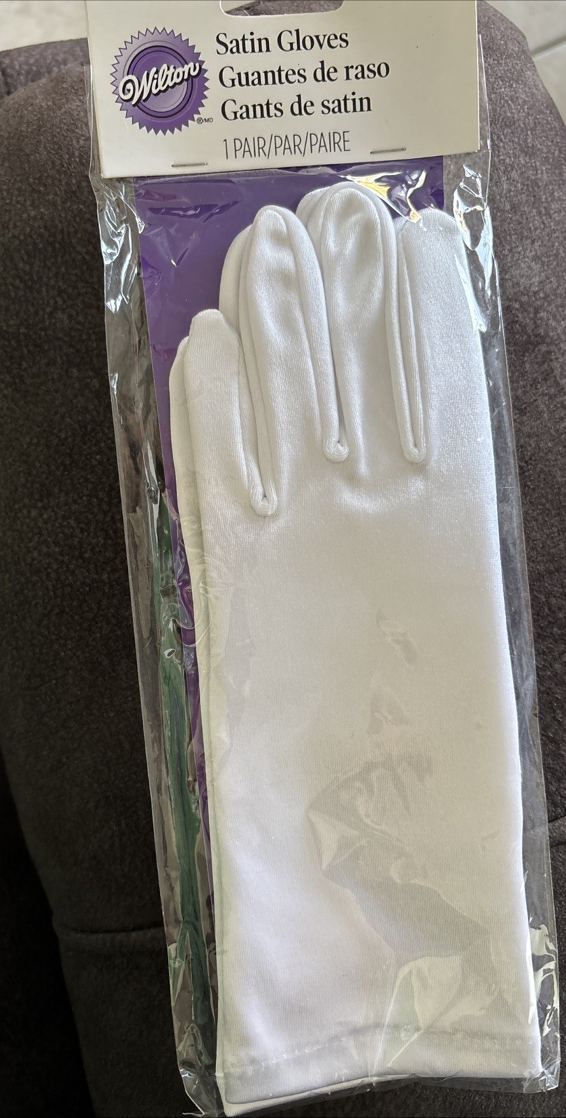 Wilton Girls White Satin Gloves Flower Girl/First Communion/Halloween