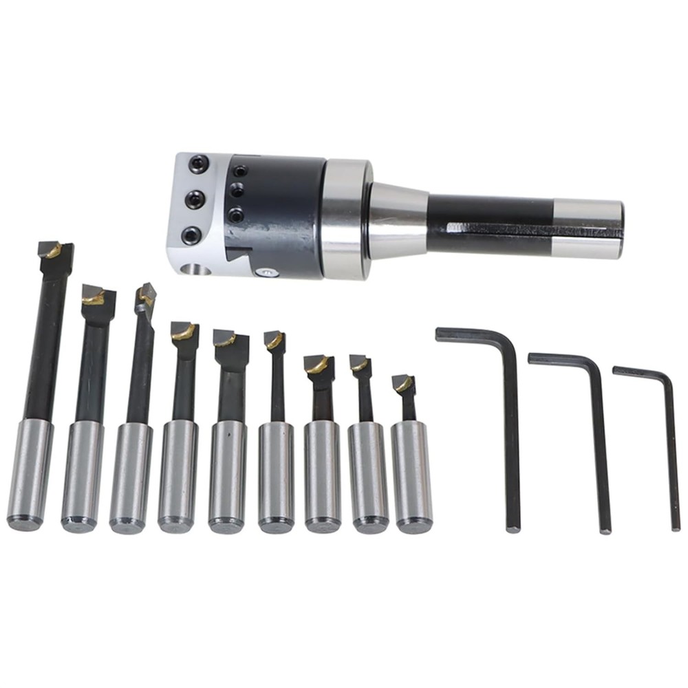 Boring Head Set 2 Inch Carbide R8 Shank Milling Machine Tool Kit