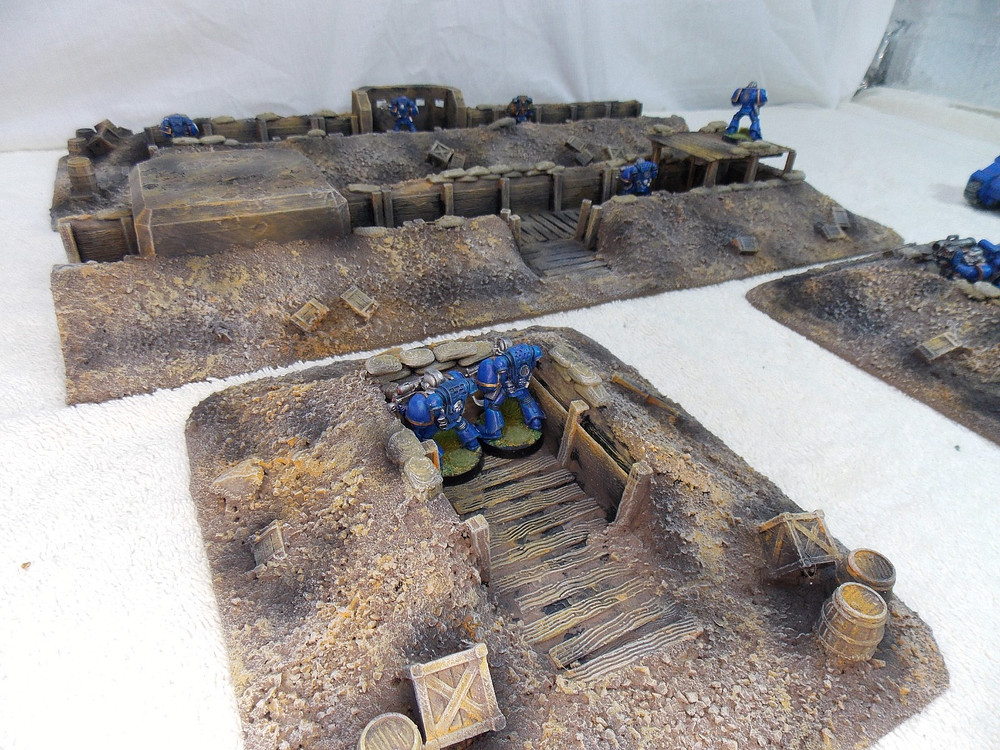 WARGAMING TERRAIN PAINTED ADVANCE ORDERS TRENCH SYSTEM