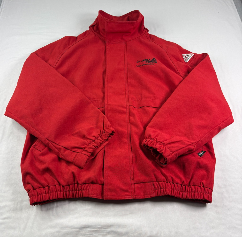 Bulwark FR Jacket Mens 2XL Red Flame Resistant Full Zip Workwear
