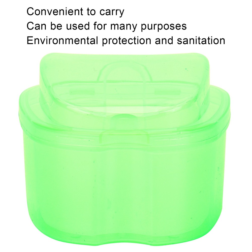 Denture Bath Case Box Soak Container Colored False Teeth Storage Box With