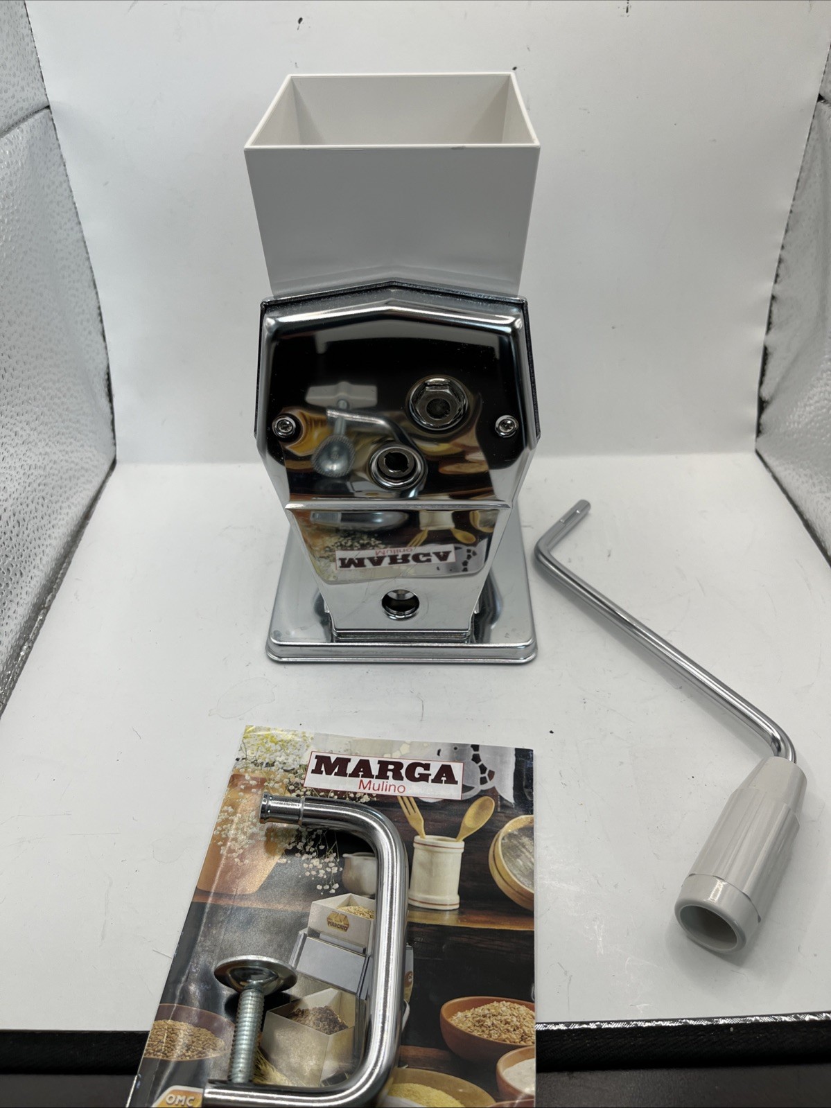 Vintage Marcato Marga Mulino Steel Mill Grain Crusher Grinder Machine Italy EUC