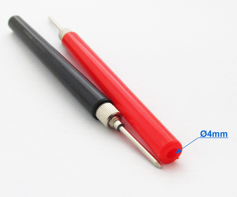 2pcs DIY Multimeter Test Probe without Cable Assemble & No Solder Long Handle