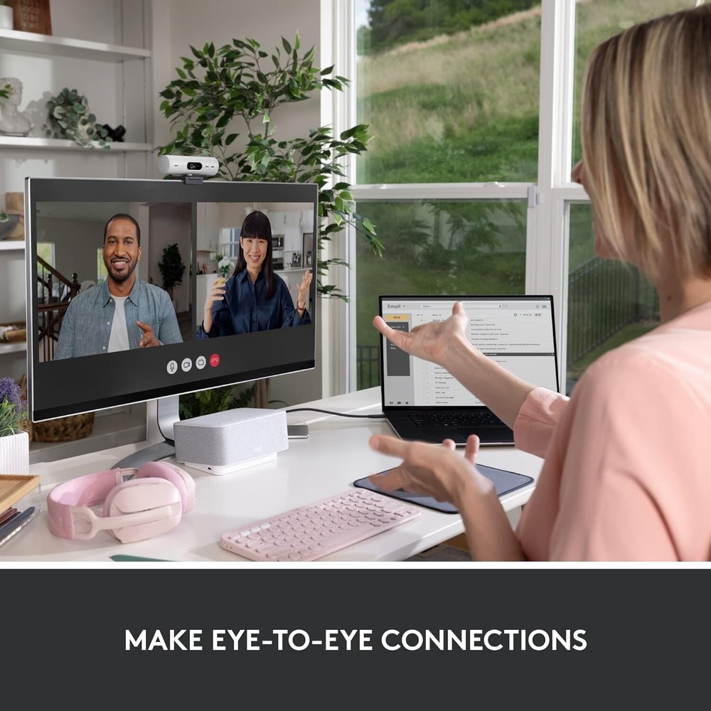 Logitech Brio 500 Full HD Webcam USB-C Cable - Off White