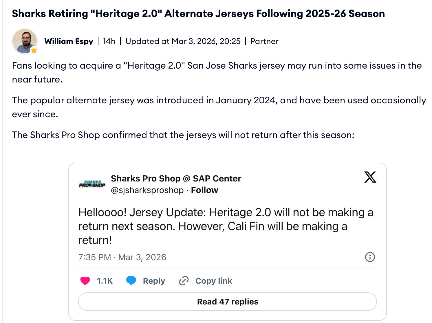 AUTHENTIC San Jose Sharks Logan Couture Fanatics Premium Jersey NEW Sizes 42-52