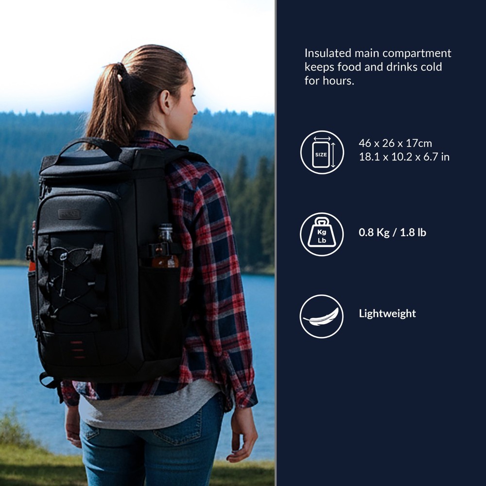 DUKAP KIVA Insulated Cooler Backpack – Black
