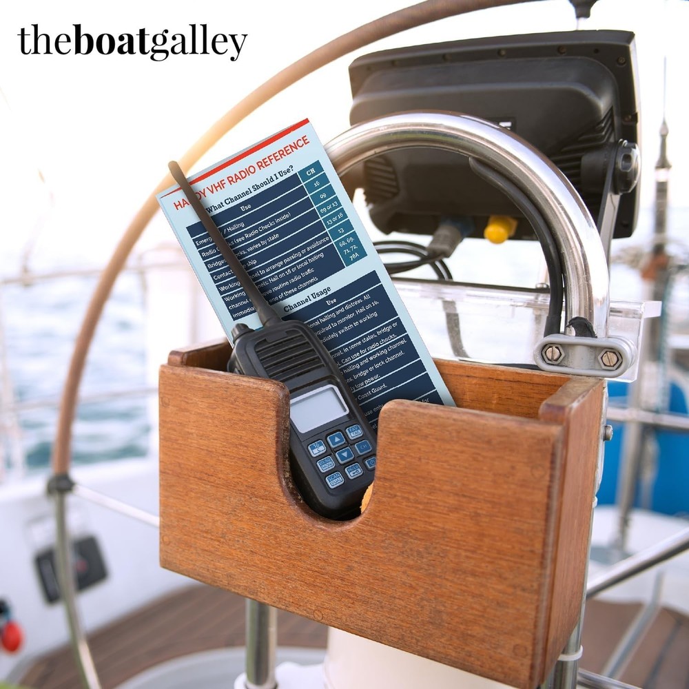 Essential VHF Radio Reference - 70 Channels Waterproof Nautical Cheat Sheet