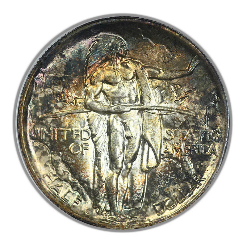 1926-S Oregon Trail Commemorative Half Dollar 50C NGC Fatty MS65 CAC - TONED!