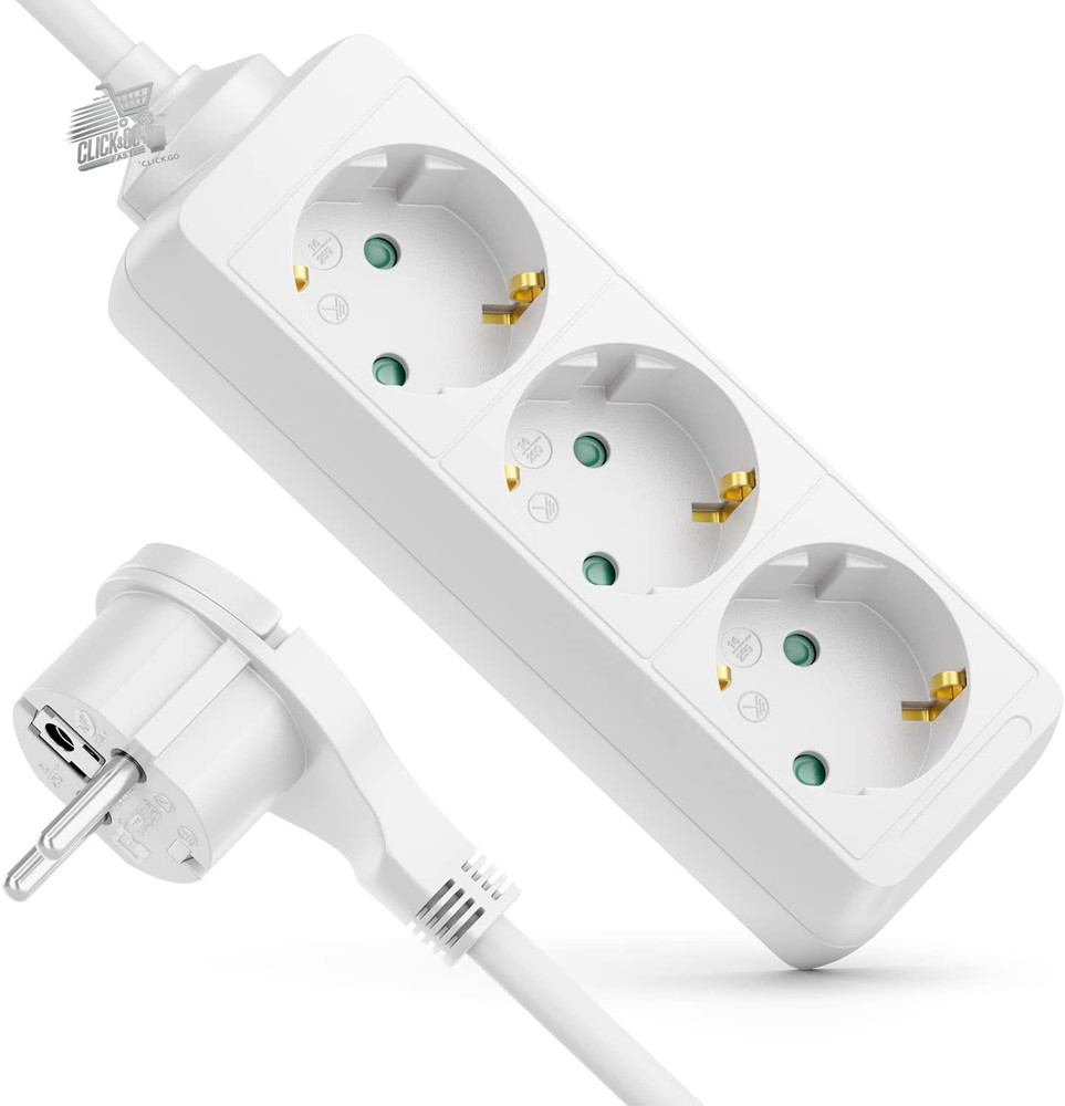 3 Outlet Compartments With Flat Connector Electrical Cable for Inter