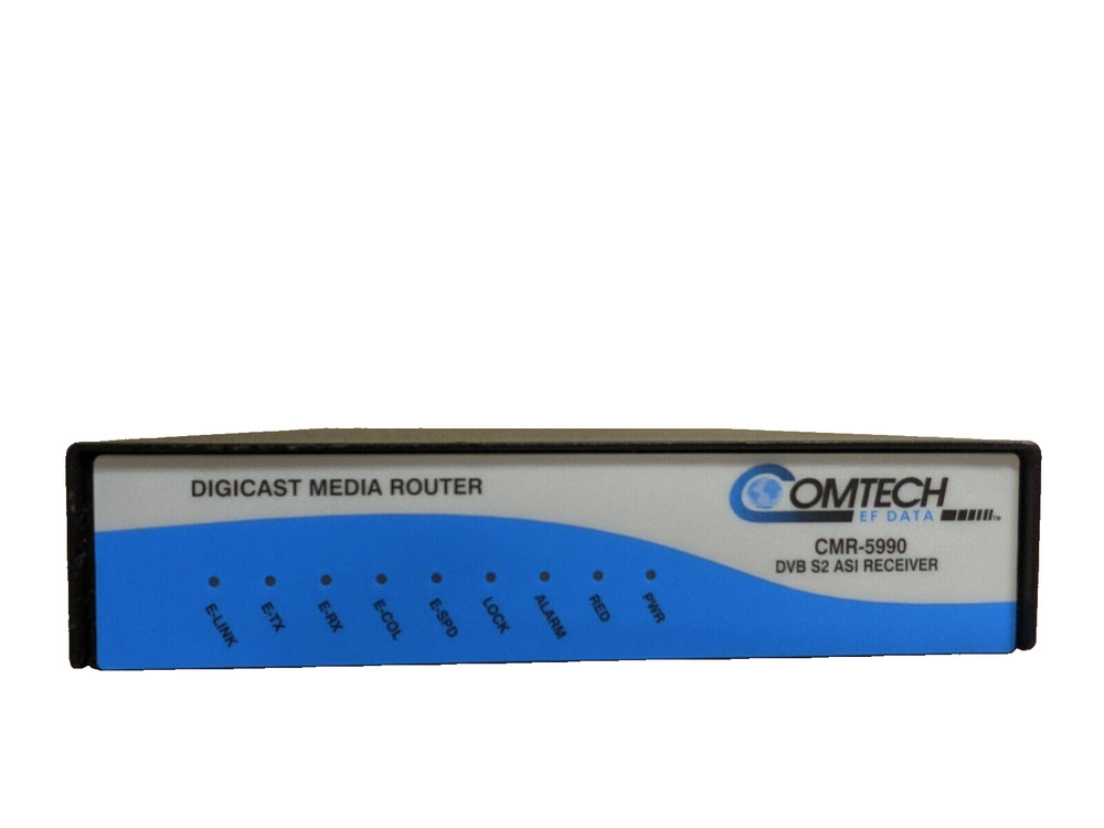 COMTECH EF Data DVB S2 ASI Receiver Media Router Digicast Networks CMR-5990