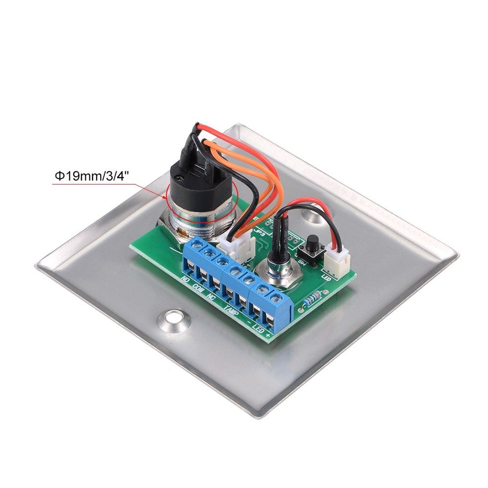 Key Switch Door Release Switches SPST for Access Control w DC 12V Red Indicator
