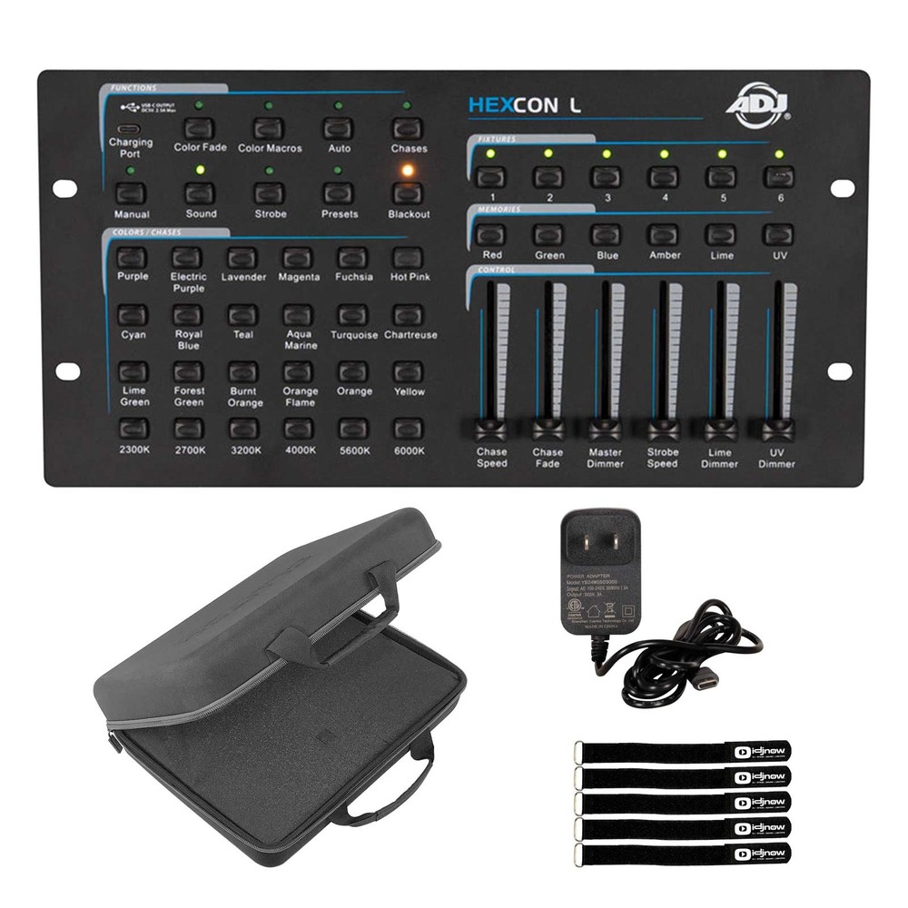 ADJ Hexcon L 36-Channel DMX Controller for LED Fixtures with Case idjnow