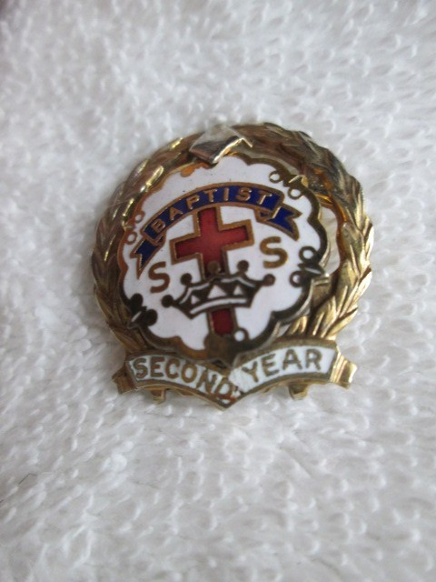 Second Year Baptist Pin Back Lapel Pin