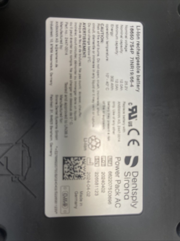 NEW OPEN BOX Cerec Primescan/omnicam 2.0 Battery