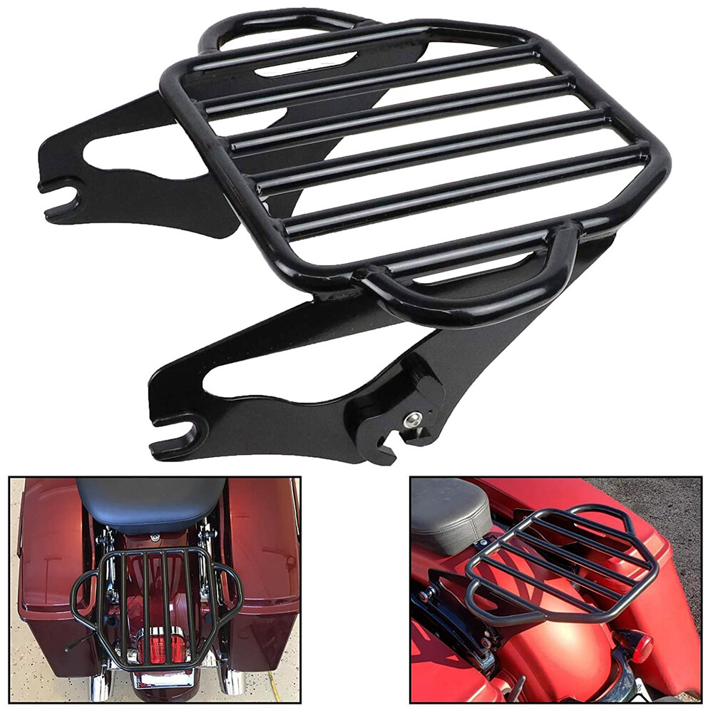 Detachable 2-Up Luggage Rack For Harley Touring Road King Street Glide 2009-2024