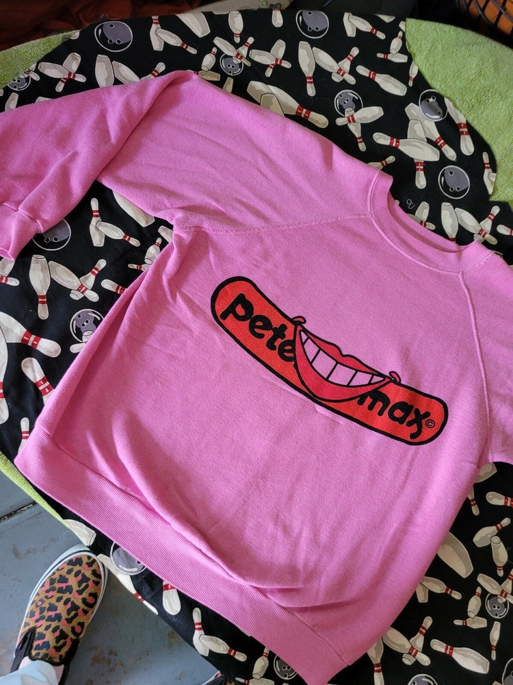 PETER MAX STUNNING LATE 60S PINK LARGE SWEATSHIRT VINTAGE BEATLES PSYCHEDELIC