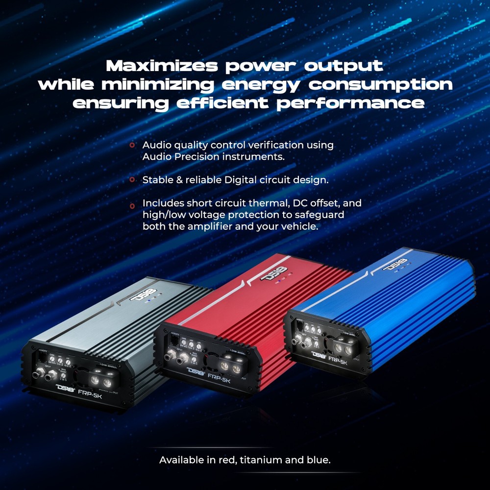 DS18 FRP-5K/RD 1-Channel Amplifier Full-Range Class D 5000W RMS @ 1-Ohm