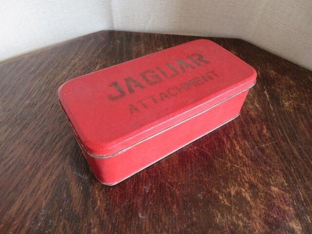 Showa Retro Jaguar Sewing Machine Attachment Case