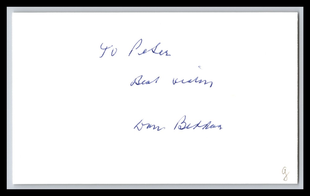 Don Beddoe - Actor - 3x5 Card - Signed / Autograph (g)