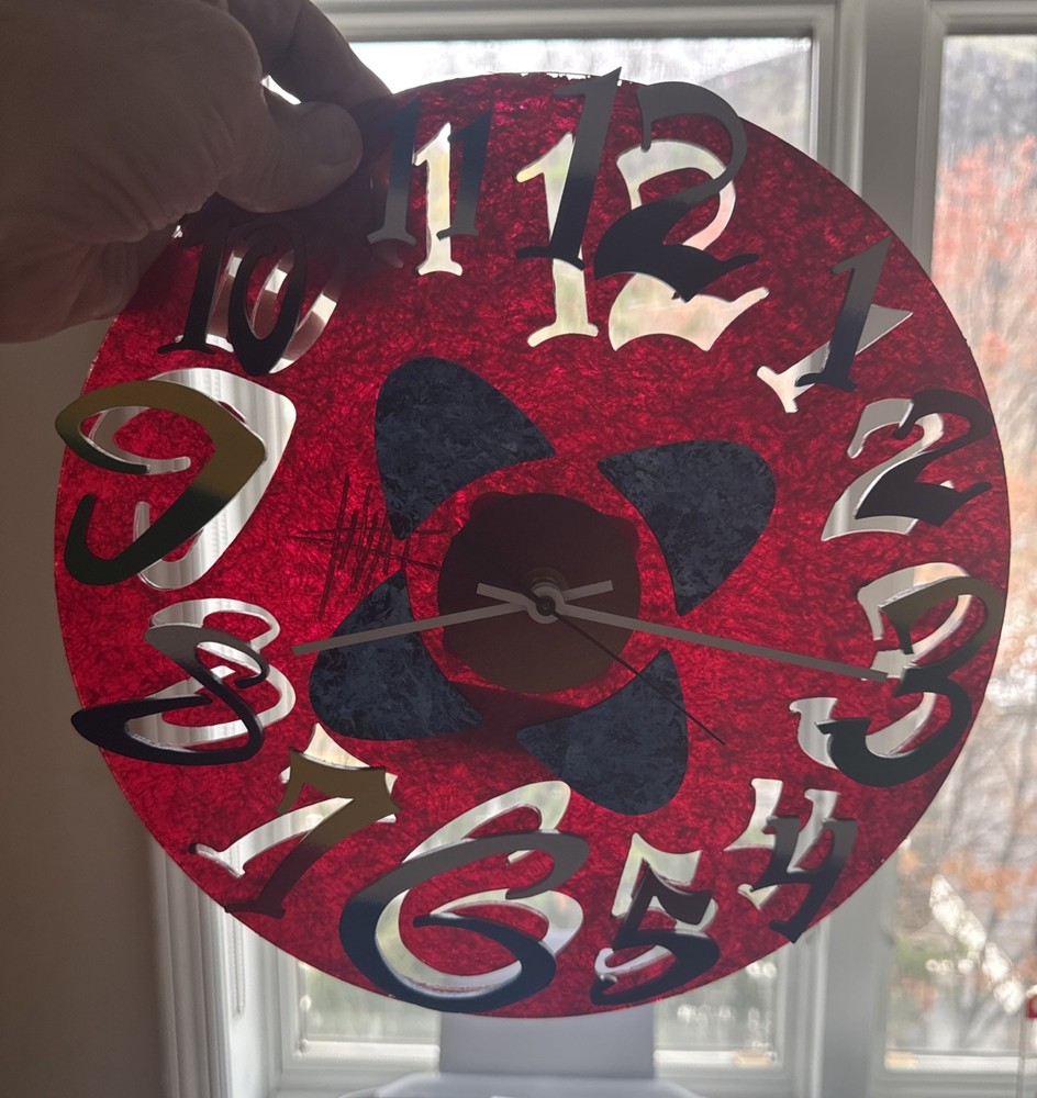 David Scherer Big Time Modern Red Clock Excellent Condition