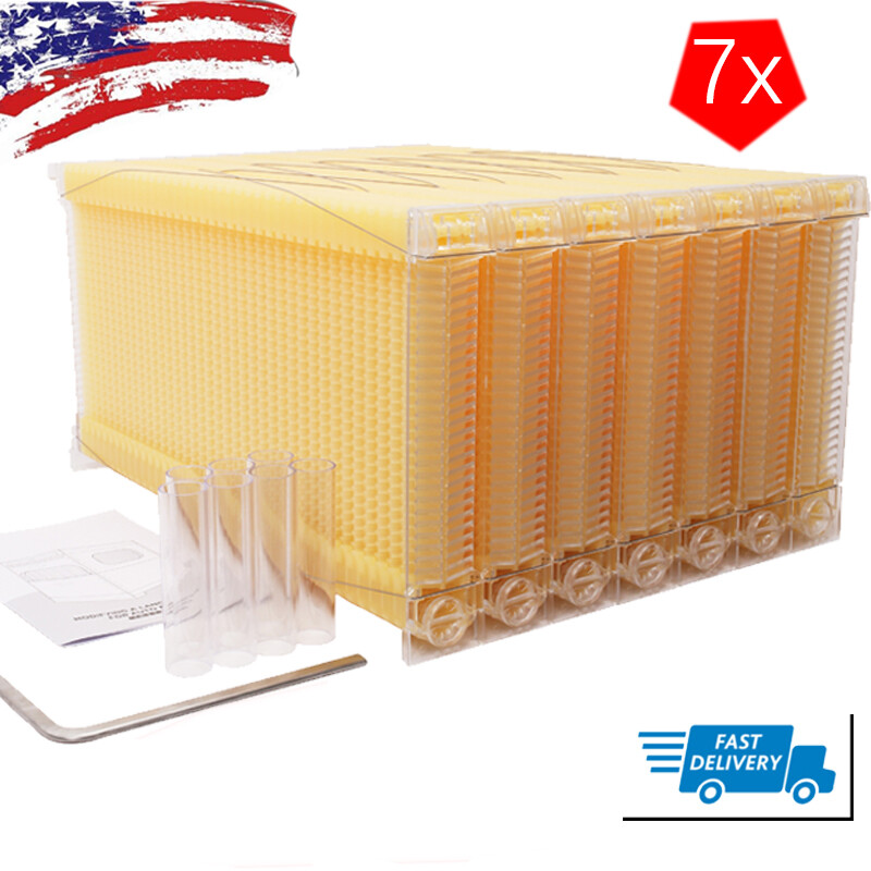 7 x Auto Bee Hive Frames Beekeeping Frames for Honey Langstroth Bee Hives Boxes